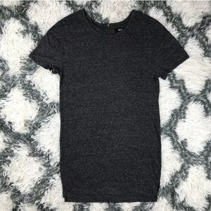 BDG Women's Dark Gray Shirt Top Back Zipper Size XS Casual Short Sleeve